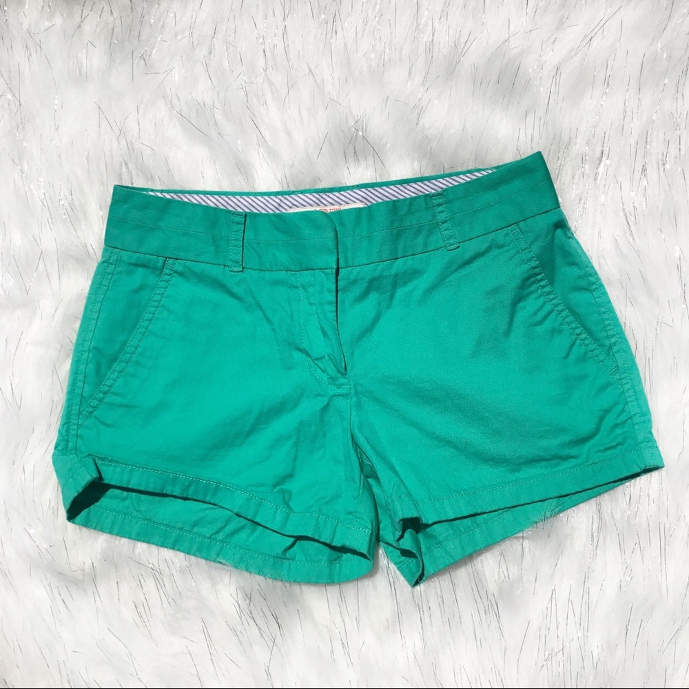 J. Crew Factory Broken In Green Chino Shorts - Picture 1 of 3